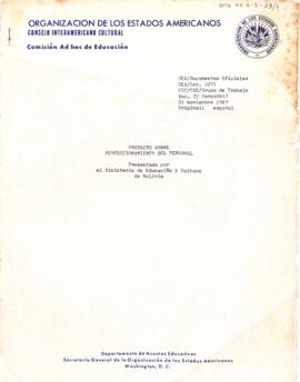 Projeto OEA/Ser.J/VI CIC/CAE/ Grupo de Trabajo Doc.22