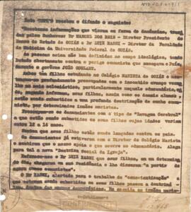 Informação confidencial nº 2818/S-102-CIE, do Ministério do Exército