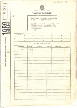 Processo nº 245765/69 / Ofício 04/69, de Jorge Boaventura de Souza e Silva, Presidente da CISMEC