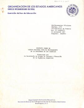 Projeto OEA/Ser.J/VI CIC/CAE/ Grupo de Trabajo Doc.20