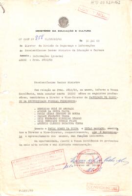 Ofício confidencial nº 858/SI/DSIEC/69, de Waldemar Raul Turola, Diretor da DSIMEC