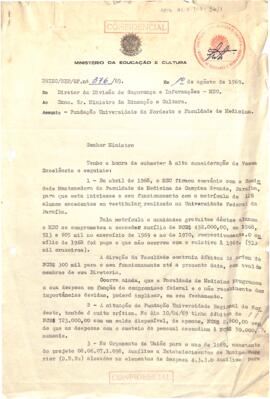 Ofício confidencial DSIEC/SEP/OF. nº 376/69, de Waldemar Raul Turola, Diretor da DSIMEC