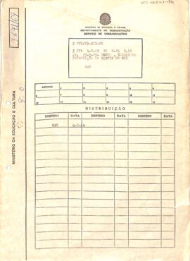 Processo nº 3671/69-SNI-PR, do Serviço de Comunicações do MEC