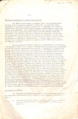 Relatório sobre educação internacional
