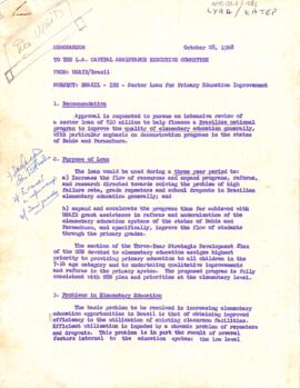 Memorando, da USAID/Brasil