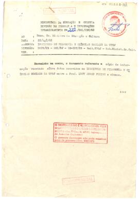 Informe confidencial [incompleto] nº 222/DSI/MEC/68, da DSIMEC