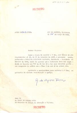 Aviso secreto nº 162/CISEx, de Aurélio de Lyra Tavares, Ministro de Estado do Exército