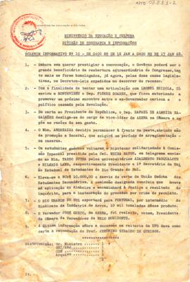 Boletim informativo n° 10, da DSIMEC