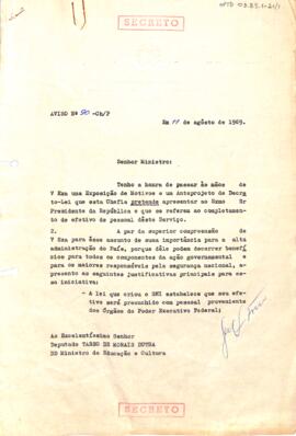 Aviso secreto nº 90-Ch/P, do Gen. Bda. Carlos Alberto da Fontoura, Chefe do SNI