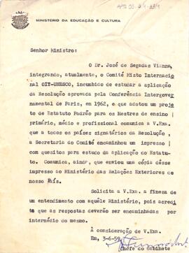 Carta, de José de Segadas Vianna