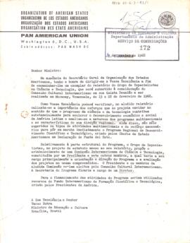 Correspondência de William Sanders, Secretário Geral Adjunto