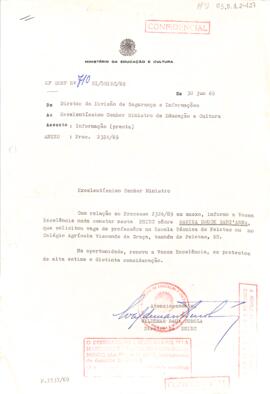 Ofício confidencial nº 710/SI/DSIEC/69, de Waldemar Raul Turola, Diretor da DSIMEC