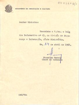Boletim informativo n° 65, da DSIMEC