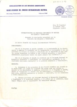 Resolução OEA/Ser./J/11.7 Doc.81 da comissão III