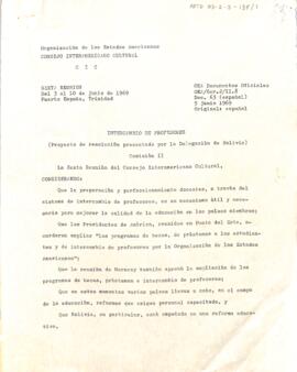 Projeto OEA/Ser.J/II.8/ Doc.63, da comissão II