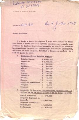 Aviso n°451 GB de Tarso Dutra, Ministro do MEC