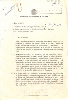 Ofício secreto nº 15/69, de Jorge Boaventura de Souza e Silva, Presidente da CISMEC
