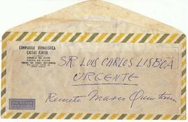 Envelope de carta para Luis Carlos Lisboa