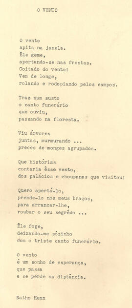 Poema O vento 1