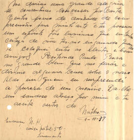 Carta de Natho Henn para Paulo Moritz 6 (segunda página)