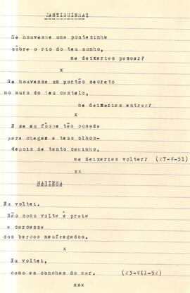 Poemas Cantiguinha e Marinha