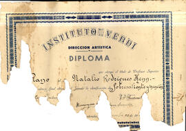 Diploma Instituto Verdi piano Natho Henn