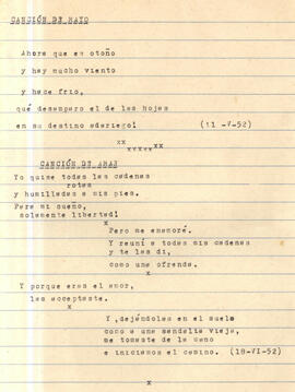 Poemas Canción de mayo e Canción de amar
