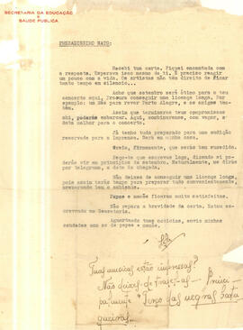 Carta de Lila Rippol para Natho Henn