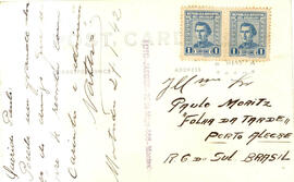 Cartão postal de Natho Henn para Paulo Moritz (verso)