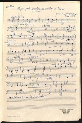 010 Peça para Quarteto de Cordas e Piano - Violoncelo