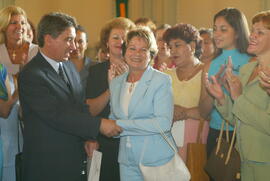 Germano Rigotto em audiência com o Movimento das Mulheres dos Partidos de Apoio e Coordenadora Estadual da Mulher. Autor: Nabor Goulart