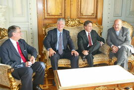 Reunião dos governadores Germano Rigotto, Roberto Requião, José Orcírio Miranda dos Santos e Luiz Henrique da Silveira. Autor: Jefferson Bernardes