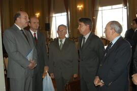 Germano Rigotto reunido com os secretários, Osmar Terra e João Brum. Autor: Paulo Dias