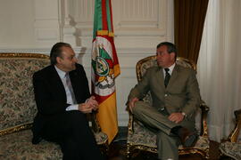 Chefe da Casa Civil, Alberto Oliveira, durante audiência com o prefeito de Bento Gonçalves, Alcindo Gabrielli. Autor: Ivan de Andrade
