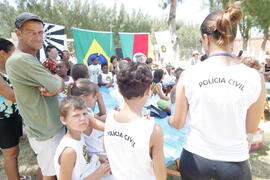 A Polícia Civil, através da Operação Estrela no Verão, realiza roteiro de atividades educativas para crianças no Litoral Norte. Autor: Itamar Aguiar