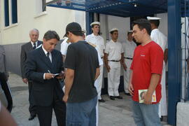 Germano Rigotto visita comandante do V Distrito Naval, almirante José Eduardo Pimentel de Oliveira. Autor: Paulo Dias