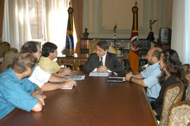 Governador Germano Rigotto recebe Federação e Sindicato dos Bancários. Autor: Paulo Dias