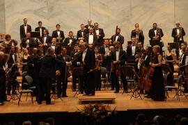 Orquestra Sinfônica de Porto Alegre (OSPA) em apresentação do maestro, Isaac Karabtchevsky. Autor: Paulo Dias