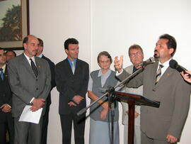 Secretário da Saúde, Osmar Terra, inaugura a HTI do hospital de Estrela. Autor: Alfonso Abraham