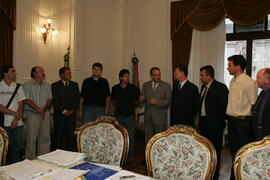 Chefe da Casa Civil, Alberto Oliveira, recebe o presidente da Corag, Irton Feller, e comitiva do Vale do Paranhana. Autor: Ivan de Andrade