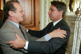 Germano Rigotto em audiência com o Secretario Especial do Conselho de Desenvolvimento Econômico e Social, Tarso Genro. Autor: Nabor Goulart