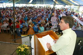 Germano Rigotto na abertura da 13º Colheita Oficial do Arroz. Autor: Nabor Goulart