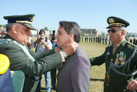 Governador Germano Rigotto recebe a medalha Ordem do Mérito Militar, no grau Grande Oficial. Autor: Jefferson Bernardes