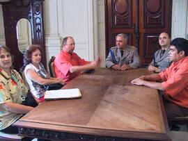Chefe da Casa Militar recebe vice-prefeito de Candelária e comitiva. Autor: Ivan de Andrade