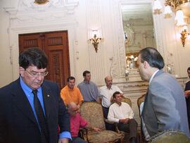 Deputado Osvaldo Biolchi e prefeitos da região do Médio e Alto Uruguai. Autor: Ivan de Andrade