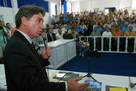 Germano Rigotto comparece ao encontro das Policias Militar e Civil. Autor: Nabor Goulart