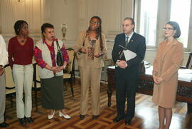 O chefe da Casa Civil, Alberto Oliveira, recebe representantes de quilombos do RS. Autor: Jefferson Bernardes