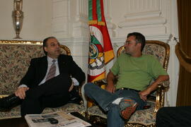 Chefe da Casa Civil, Alberto Oliveira, durante audiência com Vladimir Mello dos Santos, ex-vereador de São Franscisco de Paula. Autor: Ivan de Andrade