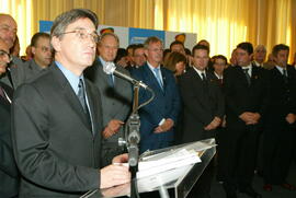 Germano Rigotto na posse da nova diretoria do Banrisul. Autor: Jefferson Bernardes