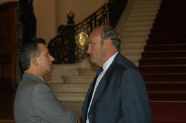 Secretário do Trabalho, Cidadania e Assistência Social, Edir Oliveira, com representante da UNESCO do Brasil, embaixador Jorge Werthein. Autor: Paulo Dias